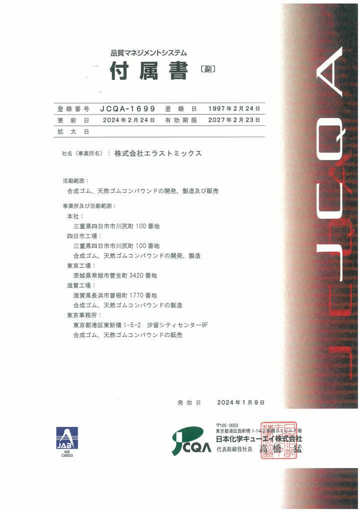 ISO9001 付属書